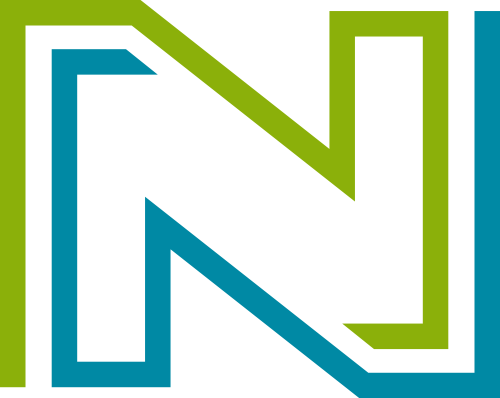 藍綠色字母N矢量logo圖標 logo png